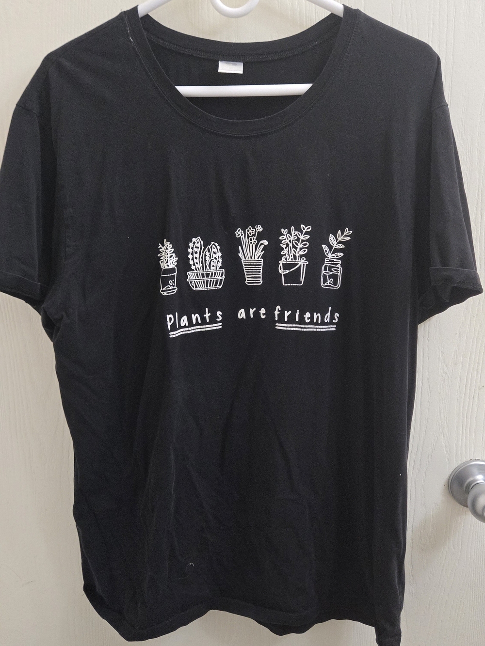 Black 'Plants Are Friends' Graphic Tee XXL